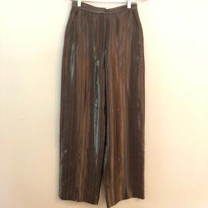 High Waisted Flared Gold Pants